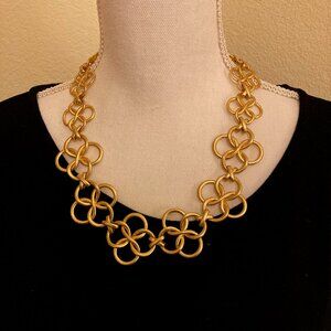 Stella and Dot Gold Tone Statement Necklace
